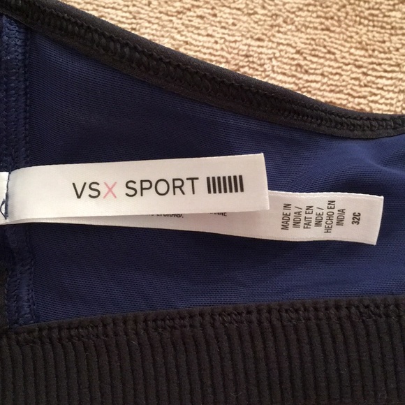 VSX Sport Blue/Yellow Knockout Zip Front Sport Bra - Picture 7 of 7